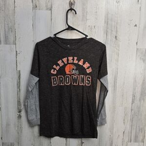 NFL Cleveland Browns Kids Long Sleeve Shirt Size Large 10-12